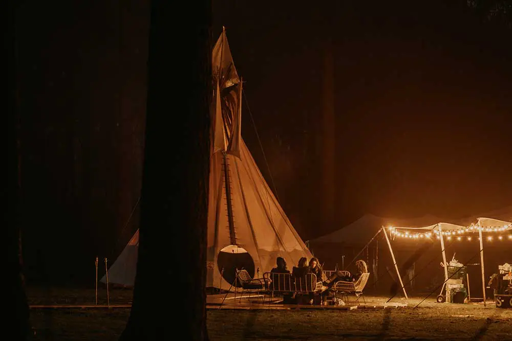 tipi nordic woods glamping