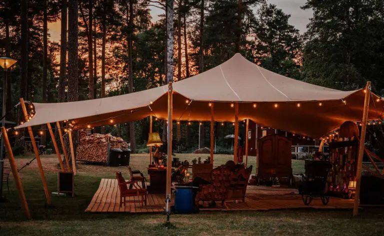 gezamelijke area nordic woods glamping